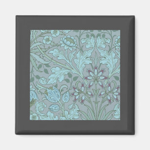 Pastel Blue Decorative Flowers  Magnet