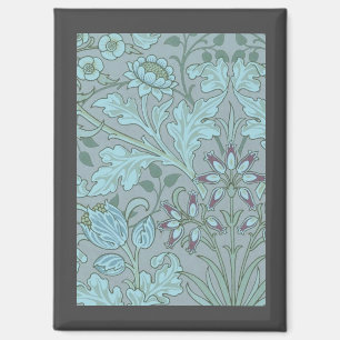 Pastel Blue Decorative Flowers  Magnet