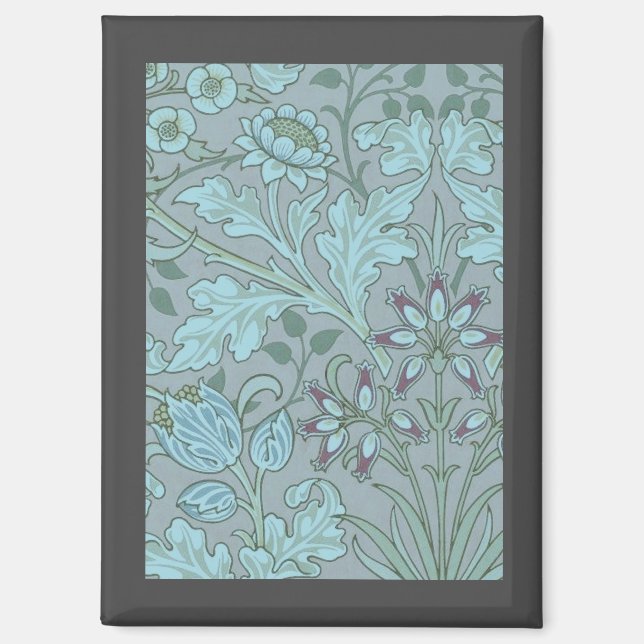 Pastel Blue Decorative Flowers  Magnet (Front)