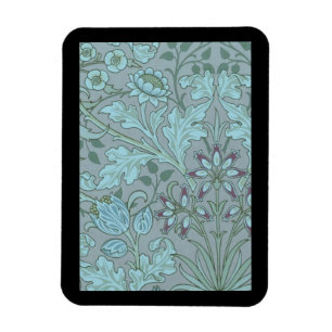 Pastel Blue Decorative Flowers  Magnet