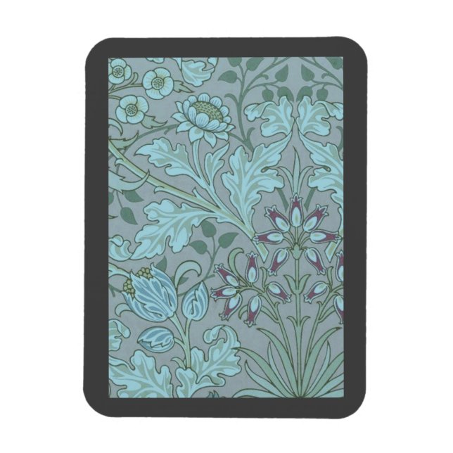 Pastel Blue Decorative Flowers  Magnet (Vertical)