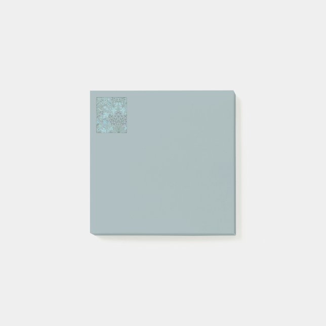 Pastel Blue Decorative Flowers  Post-it Notes (Front)