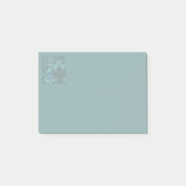 Pastel Blue Decorative Flowers  Post-it Notes (Front)