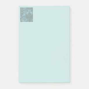 Pastel Blue Decorative Flowers Post-it Notes