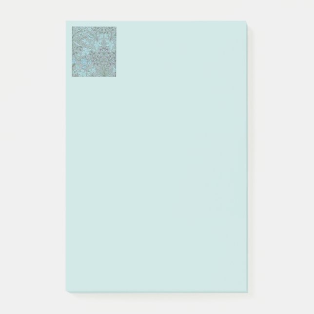 Pastel Blue Decorative Flowers  Post-it Notes (Front)