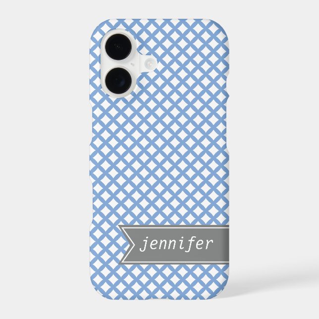 Pastel Blue Diamond Pattern (Back)