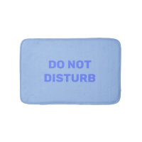 Pastel Blue "Do Not Disturb" Bath Mat