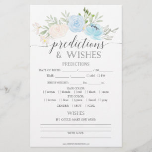 Pastel Blue Double Sided Baby Shower Games