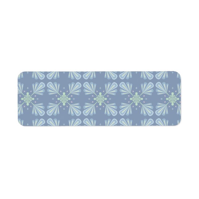 Pastel blue floral abstract repeat  (Front)