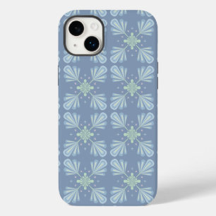 Pastel blue floral abstract repeat Case-Mate iPhone 14 plus case