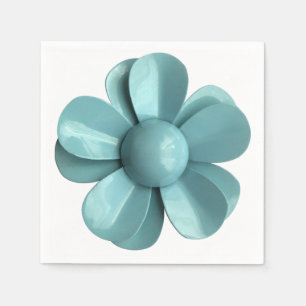 Pastel Blue Flower Floral Summer Wedding MOD Napkin