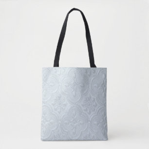 Pastel Blue Flowers Pattern Tote Bag