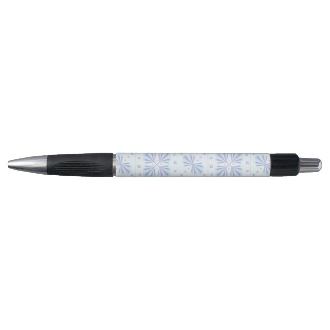 Pastel Blue Geometric Floral Pattern (Front)