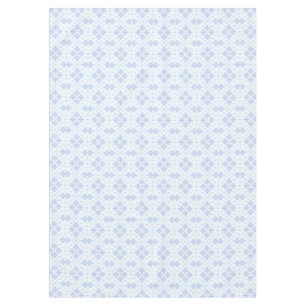 Pastel Blue Geometric Floral Pattern Tablecloth