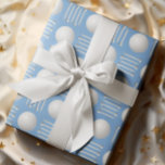 Pastel Blue Golf Ball and Tee Gift  Wrapping Paper<br><div class="desc">Stylish golf wrapping paper. White golf balls and tees in a regulated grid pattern over a bold modern coloured background. Suitable for Christmas holiday,  Father's Day,  Mother's Day,  graduation,  birthdays and more! Perfect for your special golfer. Contact for assistance with any customisations to fit your wishes.</div>