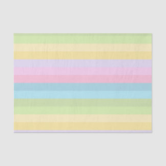 PASTEL BLUE GREEN YELLOW PINK PURPLE STRIPES TISSUE PAPER