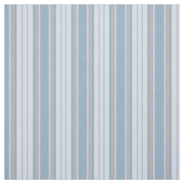Pastel Blue & Grey Chevron Stripes Fabric (Swatch)