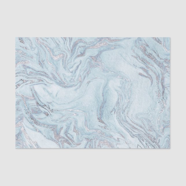 pastel blue marble stone texture tissue paper (Front)