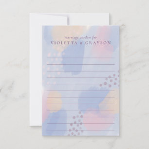 Pastel Blue Modern Art Marriage Advice Card