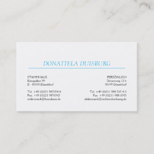Pastel blue moon business card
