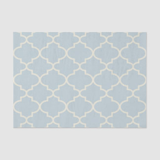 Pastel Blue Moroccan Lattice Pattern Tissue Paper