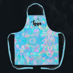 pastel blue opal gemstone background apron<br><div class="desc">please note this is a printed product with no real holographic effect</div>