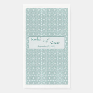 Pastel blue pattern wedding  napkin