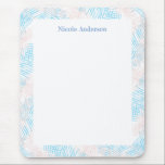 Pastel Blue & Pink Border Mouse Pad<br><div class="desc">Fun,  cute and simple mousepad with pastel blue and pink borders. Personalise it with a name. Perfect as a Christmas,  birthday or year-end gift for your loved ones,  friends,  family,  teachers,  colleagues,  officemates,  or classmates.</div>