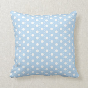 Pastel Blue Polka Dot Pattern Cushion