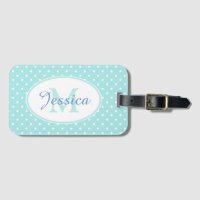 Pastel Blue Polka Dot Personalised