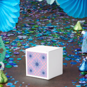 Pastel Blue Purple Floral Pattern Aesthetic Seamle Favour Box