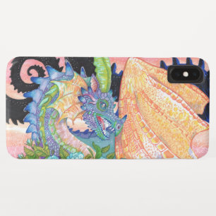 Pastel Blue Rose Dragon Case-Mate iPhone Case