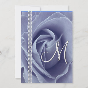 PASTEL BLUE Rose & Lace Wedding Invitations