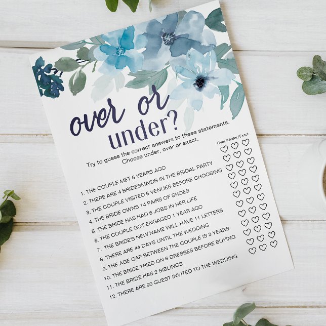 Pastel Blue Roses Floral Game Over or Under Flyer (Creator Uploaded)