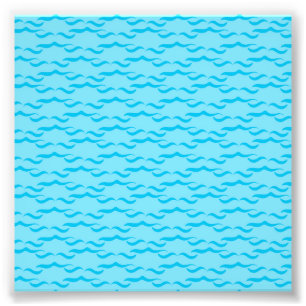 Pastel Blue Sea Water Waves Peaceful Ocean Photo Print