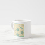 Pastel Blue Soccer Ball by Chariklia Zarris Espresso Cup<br><div class="desc">Show your love of the worlds' favourite pastime with this great print of a soccer ball by Chariklia Zarris. The pastel blue and shading give the piece the feel of motion, as if the ball were just kicked and it is rolling by. Purchase a copy today and hang it in...</div>