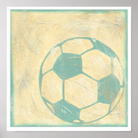 Pastel Blue Soccer Ball by Chariklia Zarris