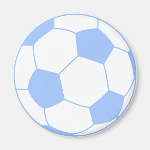 Pastel Blue soccer ball Magnet