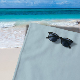 Pastel Blue Solid Colour Classic Elegant Beach Towel