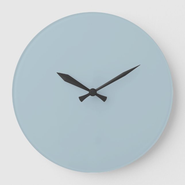 Pastel Blue Solid Colour | Classic | Elegant Large Clock (Front)