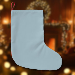 Pastel Blue Solid Colour Classic Elegant Small Christmas Stocking