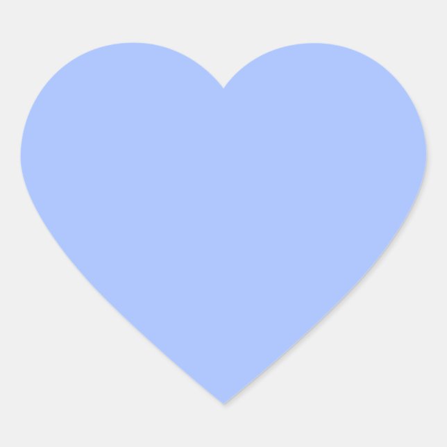 Pastel Blue (solid colour)  Heart Sticker (Front)