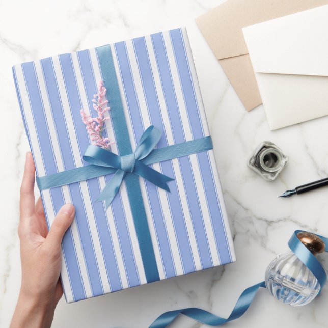 Pastel Blue Stripe Wrapping Paper (Gifting)