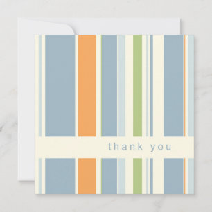 Pastel blue striped thank you cards