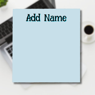 Pastel Blue Unique Personalised Teacher Gifts Notepad
