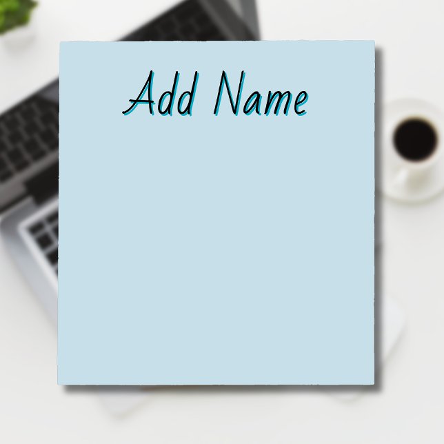 Pastel Blue Unique Personalised Teacher Gifts Notepad (Creator Uploaded)