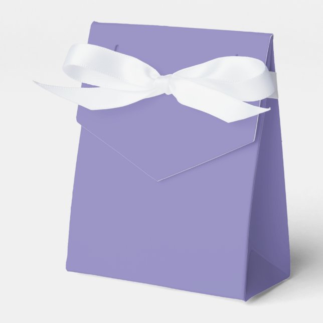 Pastel Blue Violet Favour Box (Front Side)