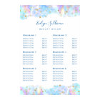 Pastel Blue Watercolor Glitter Price List Poster