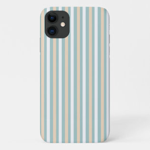 Pastel blue, white and blush stripes Case-Mate iPhone case