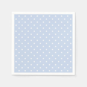 Pastel Blue White Polka Dot Pattern Napkin